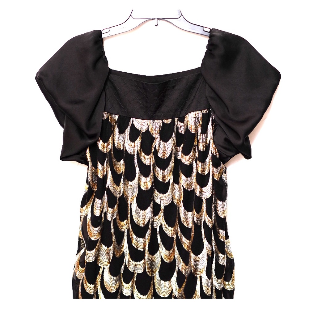 Perfect NYE dress black gold and silver