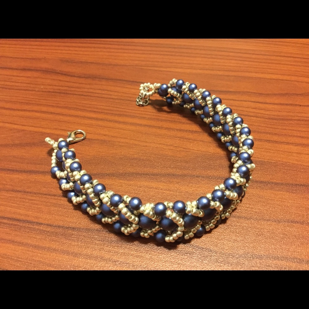 Swarovski Crystal Pearl Beaded Bracelet B9