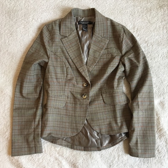 Rampage Plaid Blazer - Picture 2 of 7