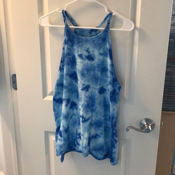 Blue Tie Dye Tank Top - Picture 1 of 7