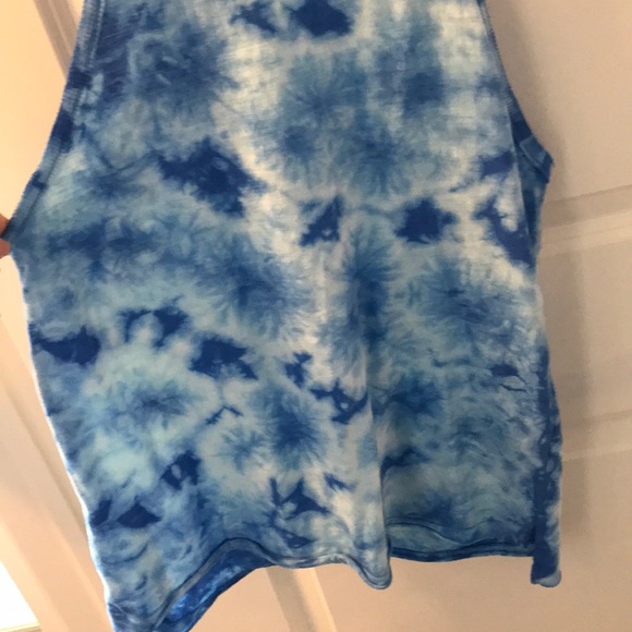 Blue Tie Dye Tank Top - Picture 2 of 7