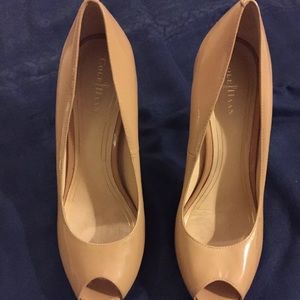Cole Haan Nude peep toe heels, 8.5