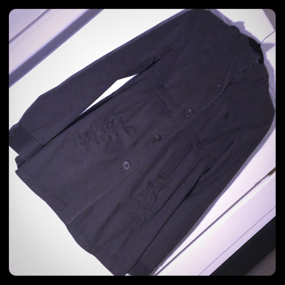 Abercrombie Long Dark Grey Peacoat
