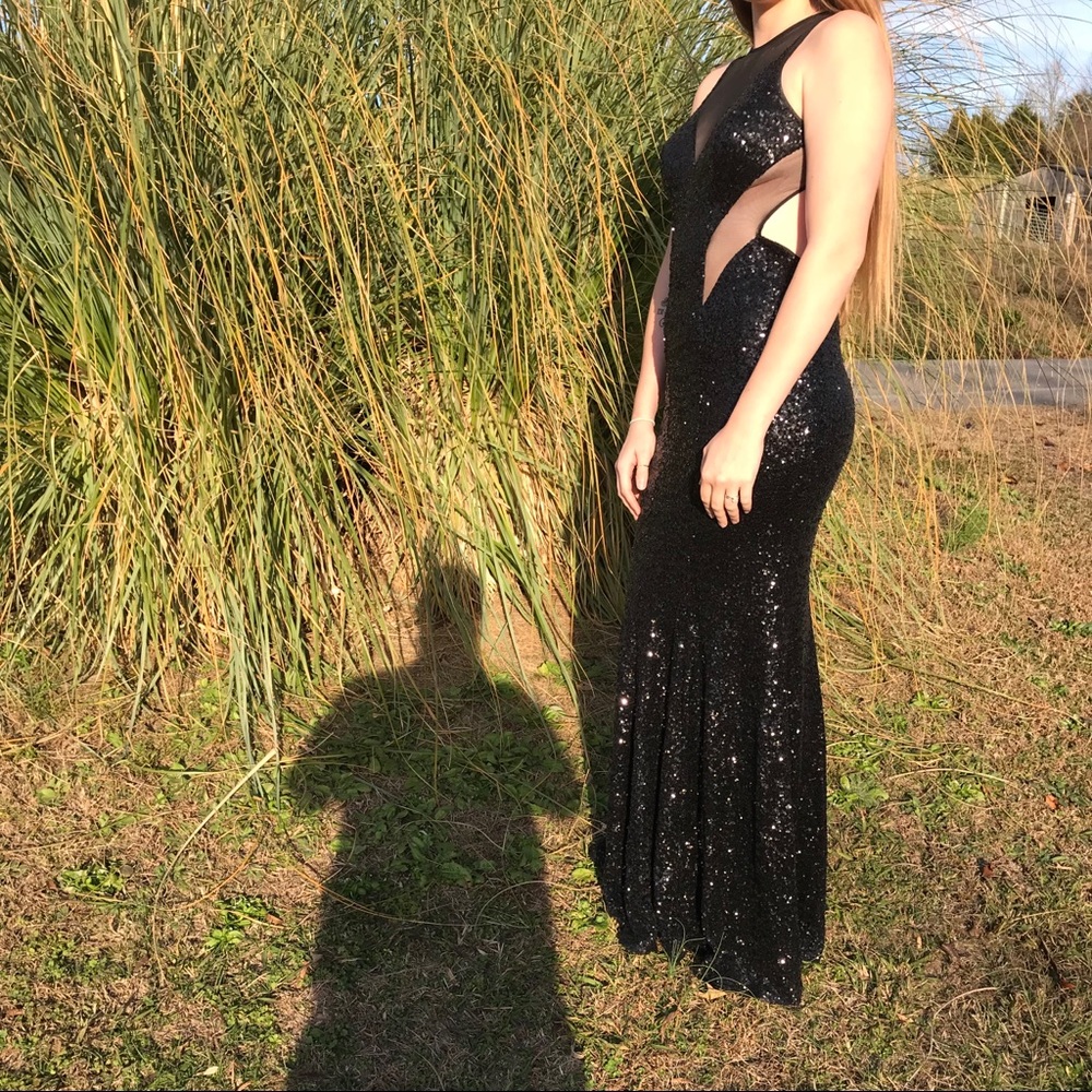 Faviana sequin dress