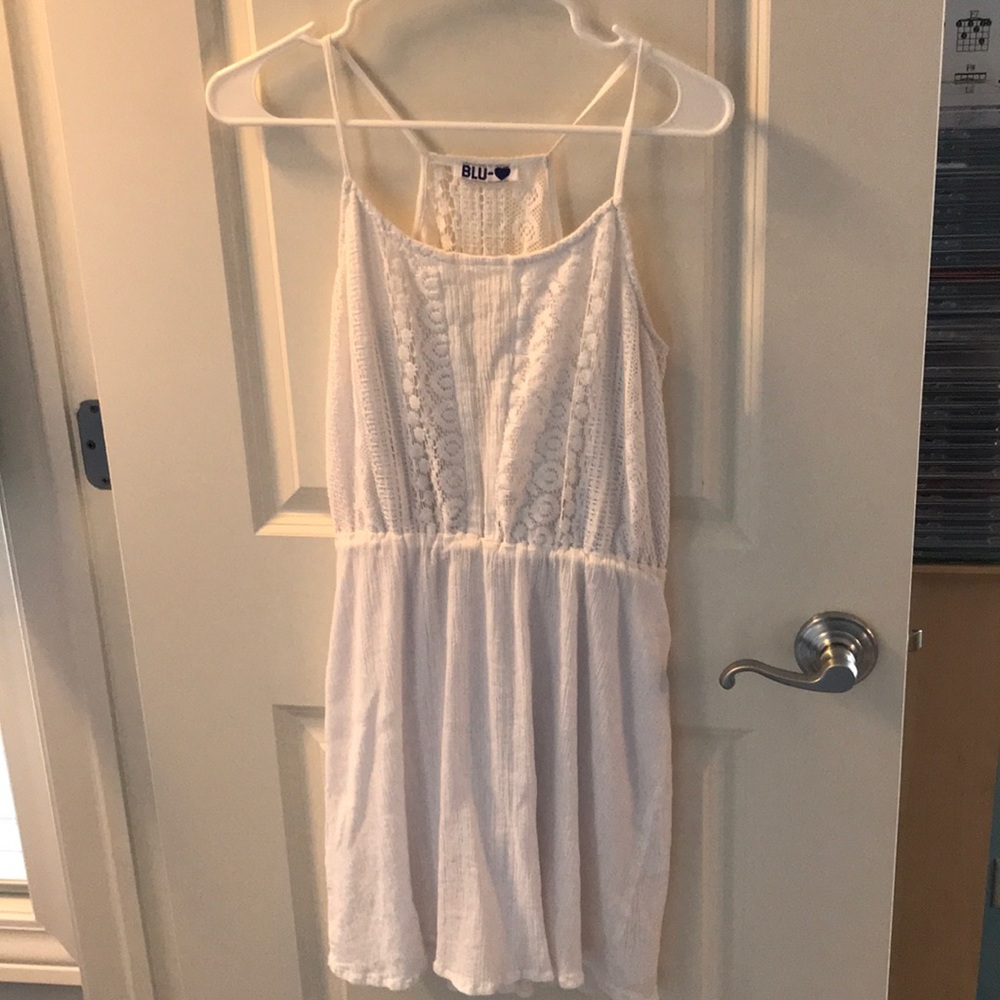 White Lacy Front Dress