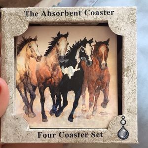 Absorbent horse coaster