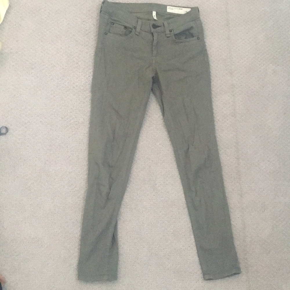 Army green rag & bone denim Capri