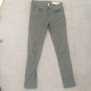 Army green rag & bone denim Capri