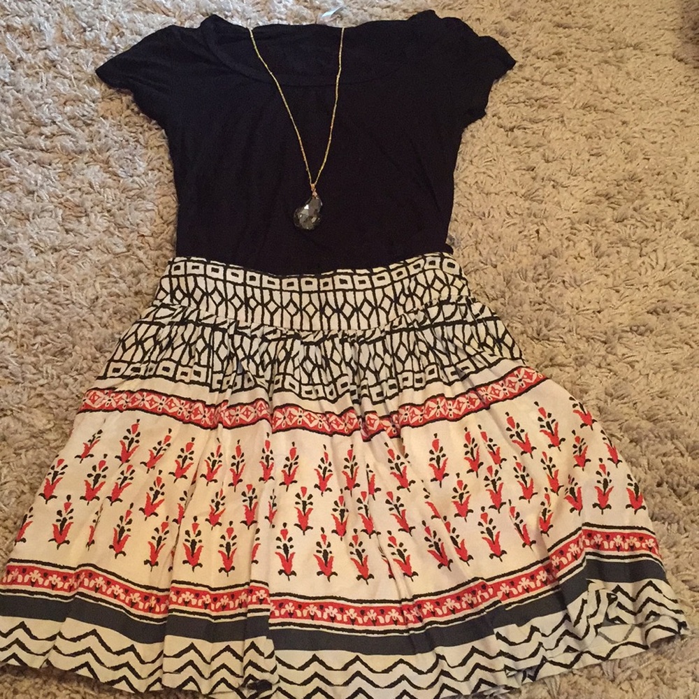 Multi Colored Flowy Skirt