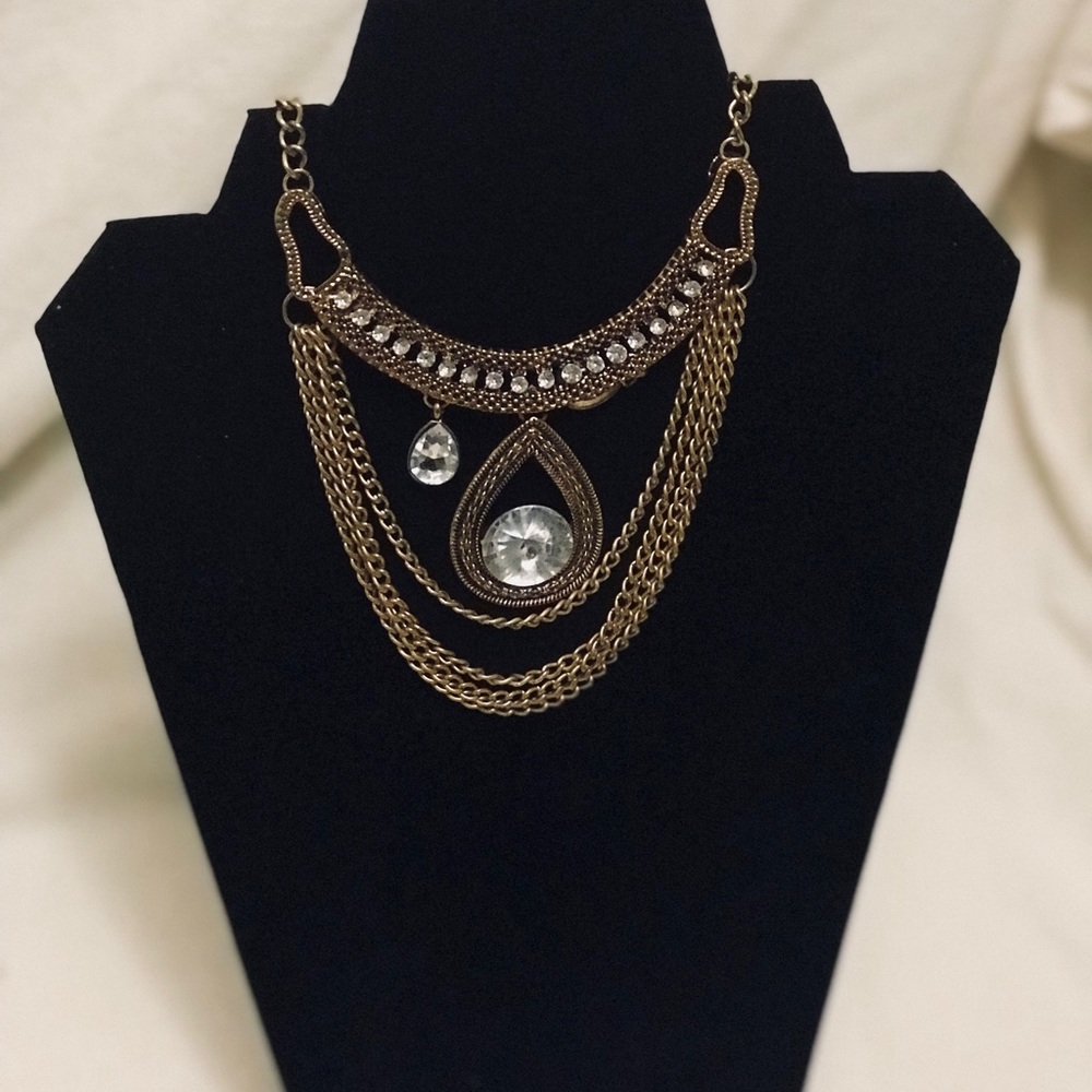 Tear drop chain gold chain