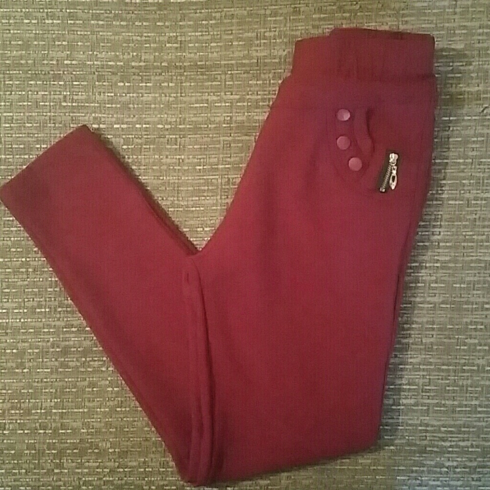 New Red Velvet Winter Fleece Lined Leggins