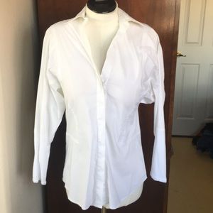 BCBG White Button Down Shirt