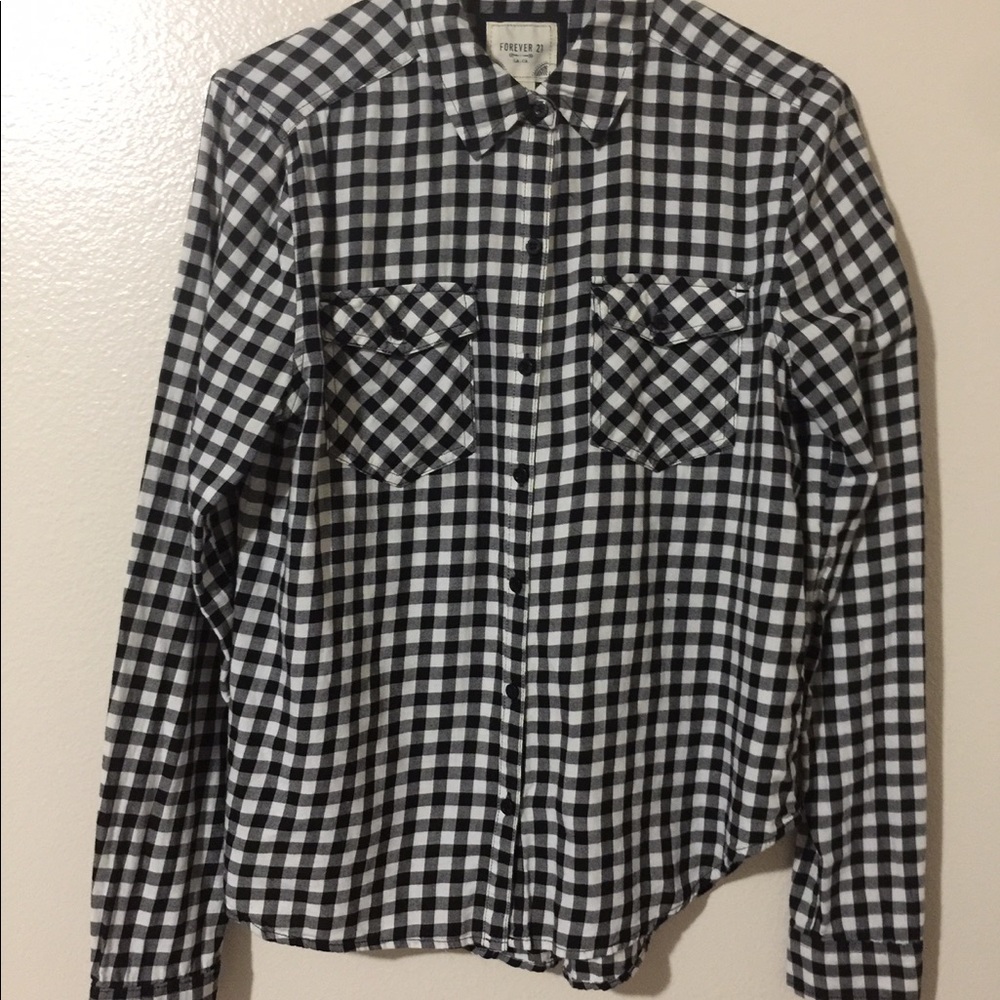 Forever21 Gingham button up
