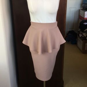 Blush Colored Peplum Skirt