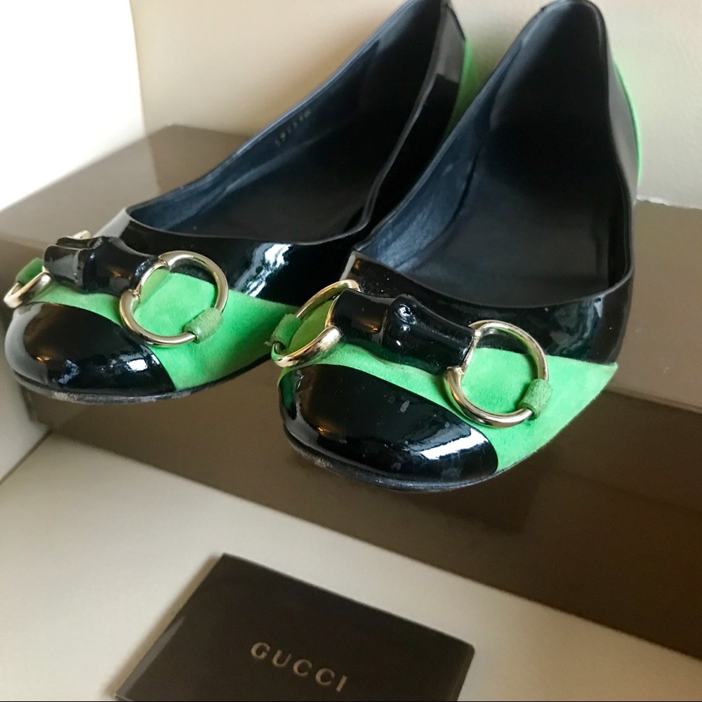 🧡 Gucci patent leather and suede ballet flats. - Picture 3 of 3