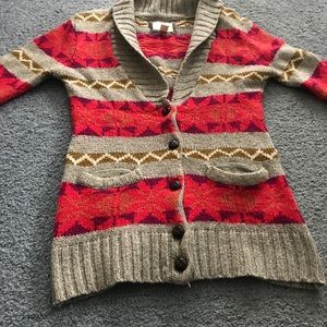 Forever 21 fair isle cardigan sweater Small