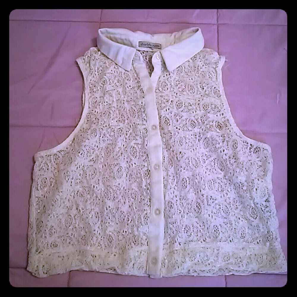 White/vanilla crop top