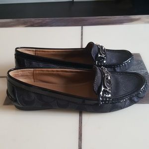 Coach Signature Loafers Black Size 8