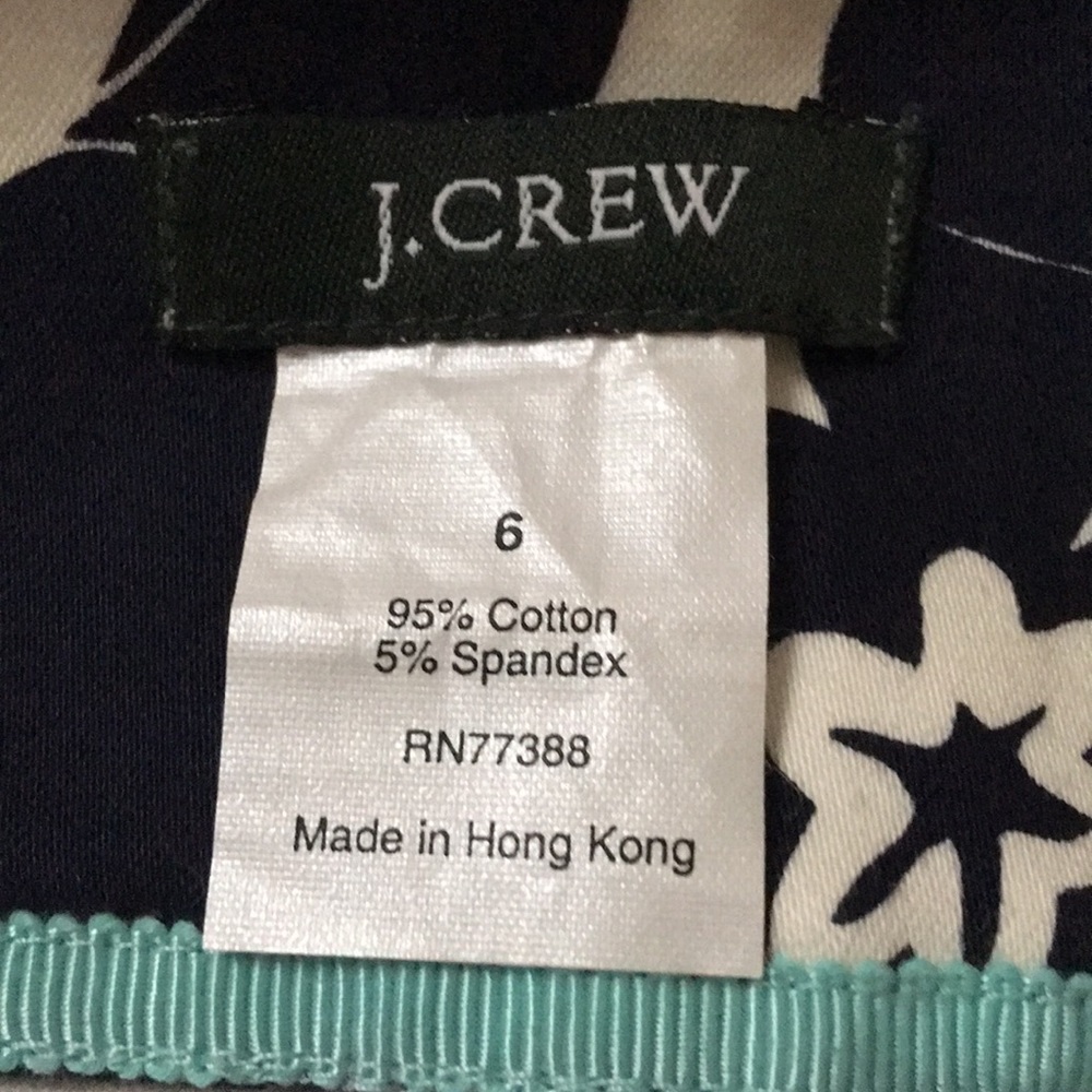 J. Crew Navy Floral Mini Skirt - Picture 4 of 4