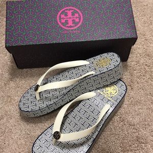 Tory Burch flip flop wedge