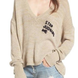 Wildfox Couture, STOP JUDGING ME SWEATER: Size S
