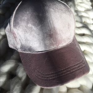 Blush velvet ASOS ball cap- brand new!