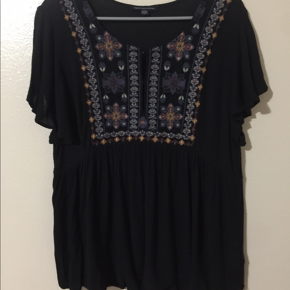 American Eagle Embroidered Blouse