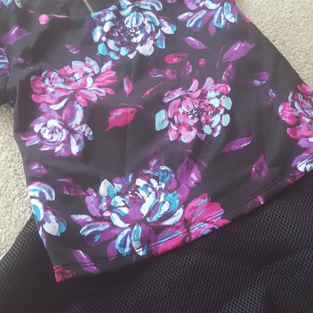 Girls two piece floral top and skater skirt