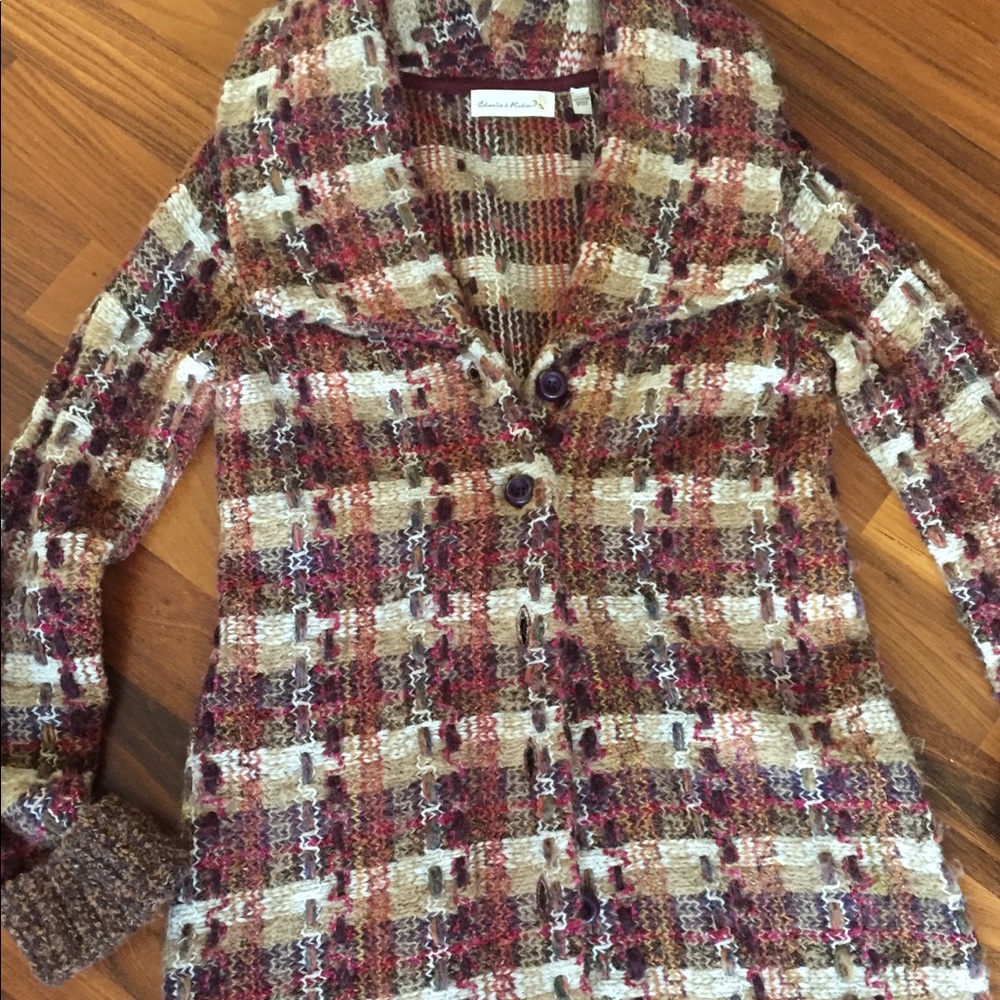 Rare Anthropologie Charlie & Robin sweater coat.