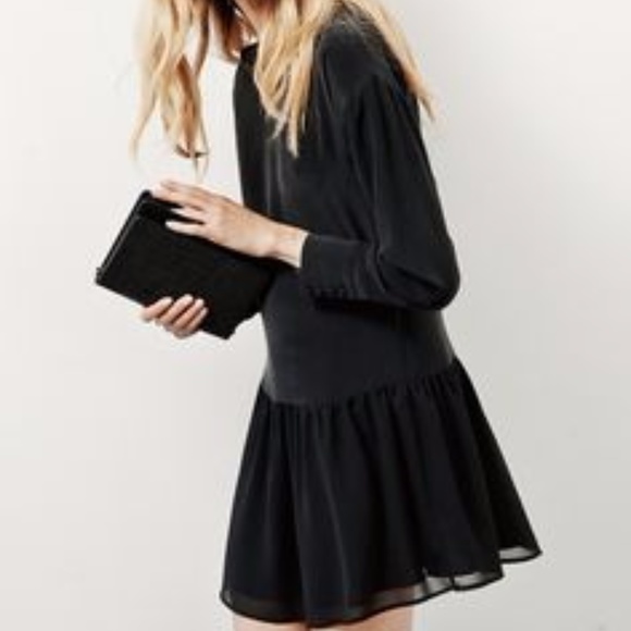 Anine Bing Long sleeve Silk Dress XS black - Picture 4 of 5