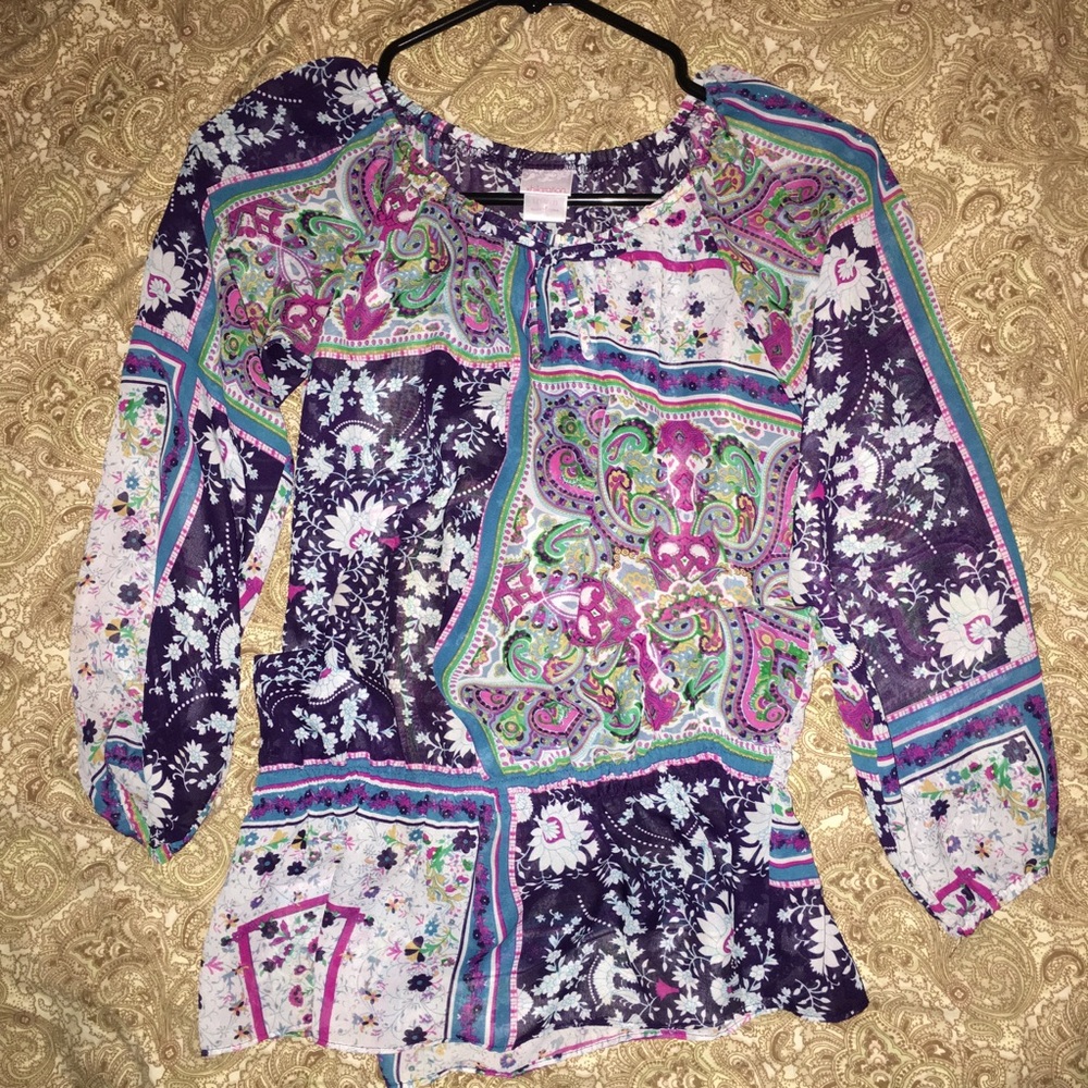 Little girls sheer boho top