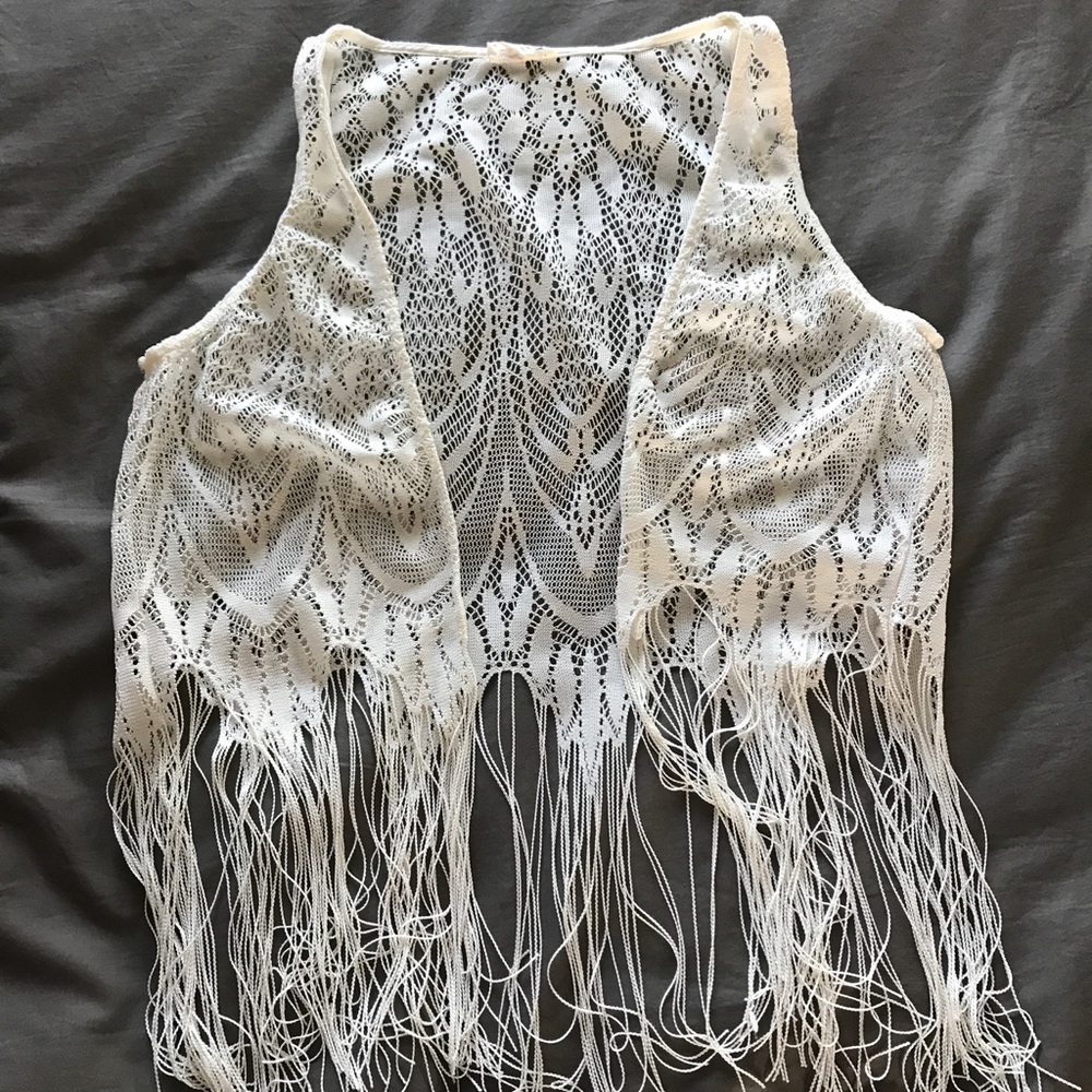 Crochet boho vest