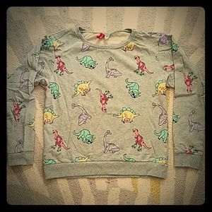 H&M Europian Dinosaur Print Sweater