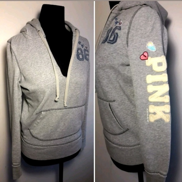 PINK Victoria's Secret Sweaters - Pink Victoria's Secret Pullover Hoodie Size Small