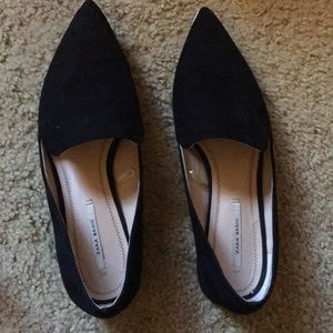 Zara pointed flats with metal wingtip front