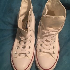 Converse All Star High Tops All white size 10