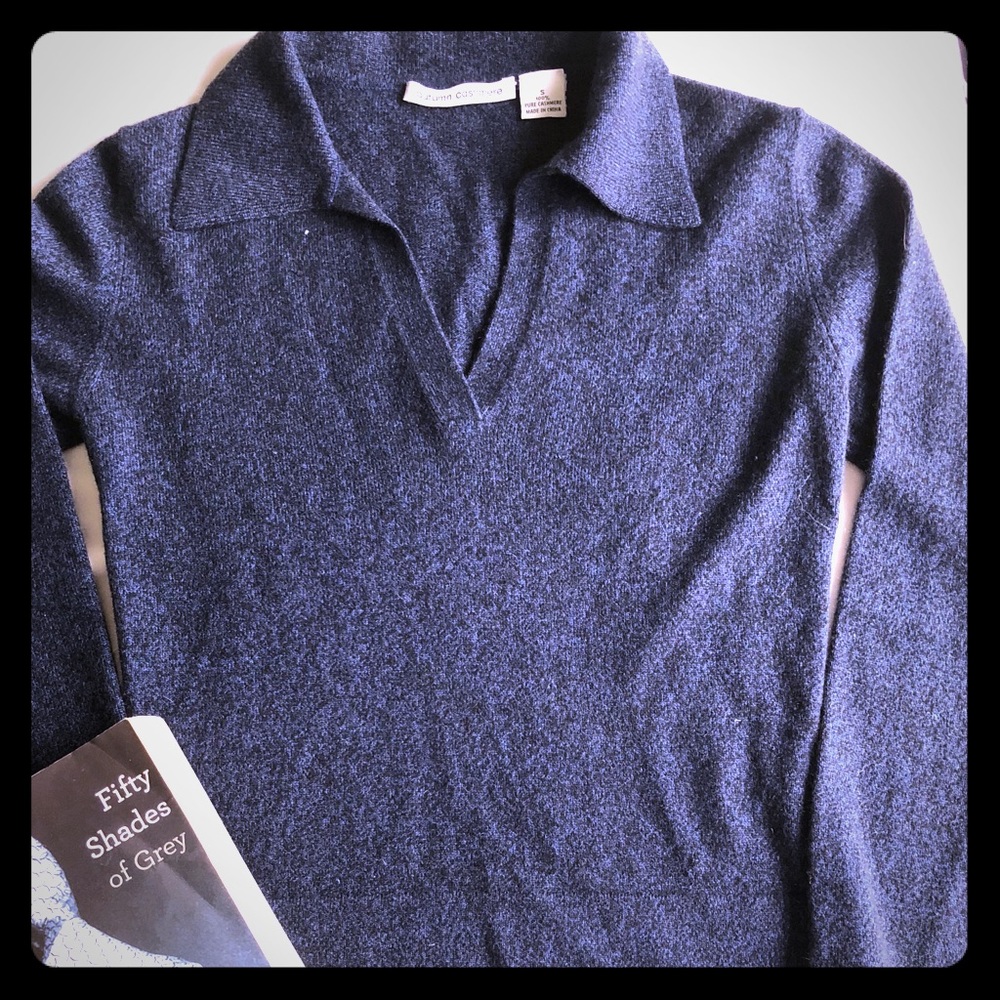 Autumn Cashmere - blue/black, sweater. Size S