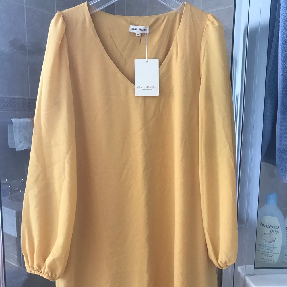 NWT Mustard yellow shift dress.