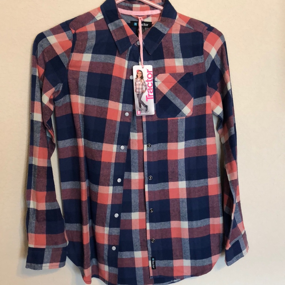 Girls size large flannel shirt