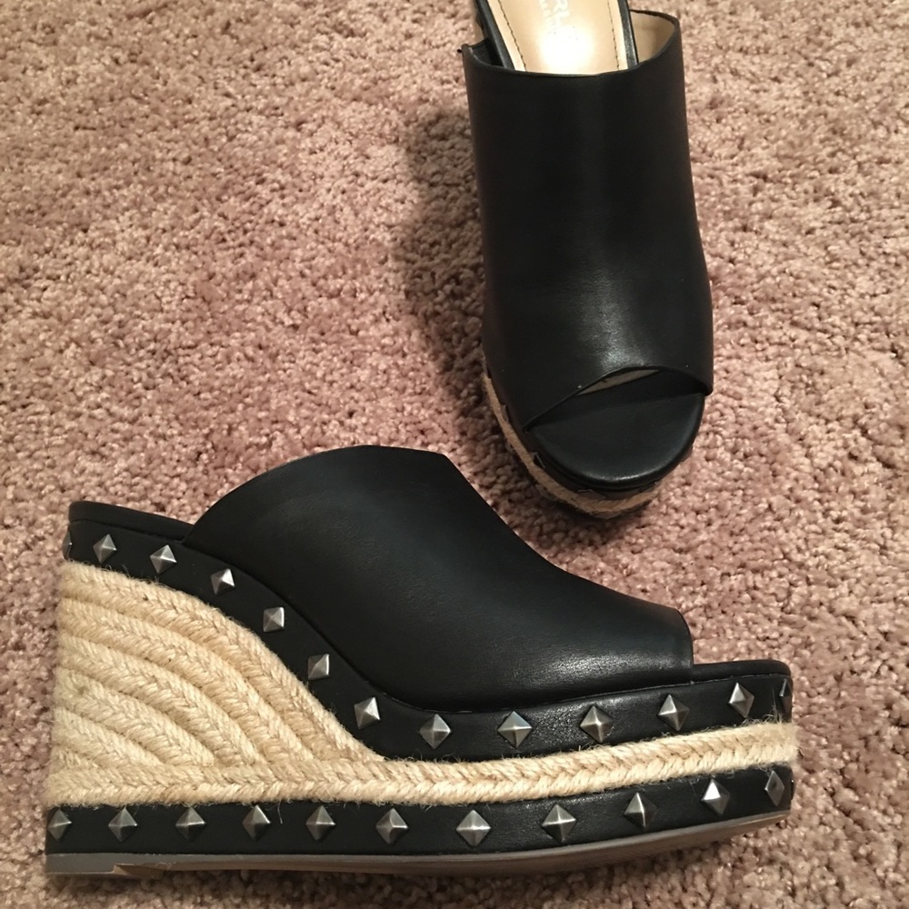 Charles David Lisbon Studded Espadrille Wedge Mule