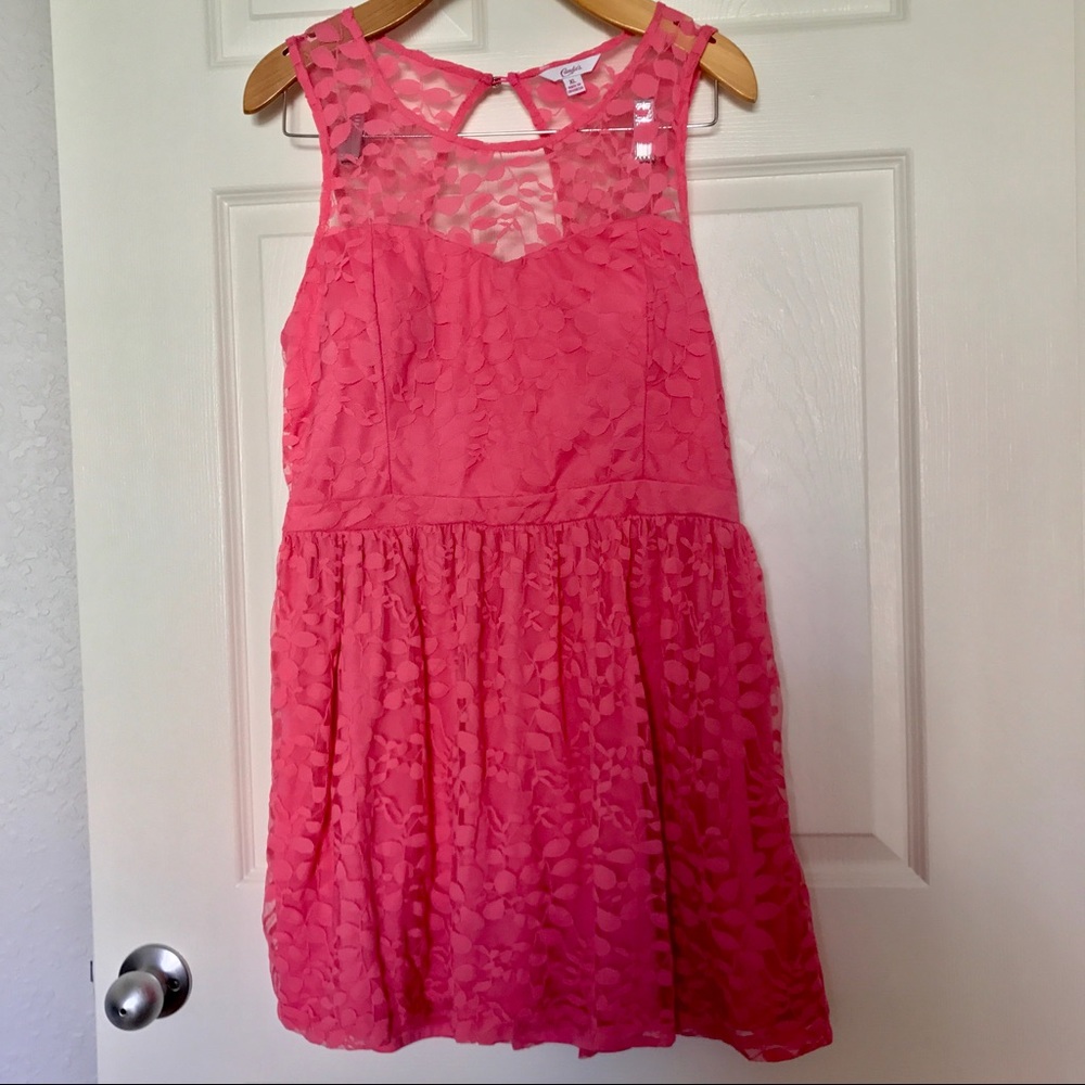 💕Candie's sweetheart pretty in pink lace dress