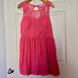 💕Candie's sweetheart pretty in pink lace dress