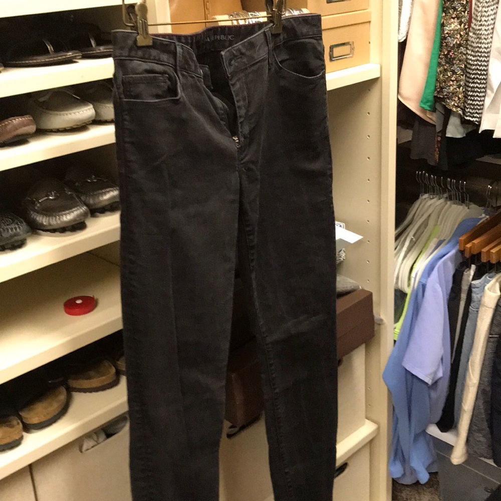 Banana republic black denim skinny jeans