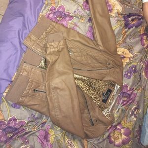 Brown leather jacket!