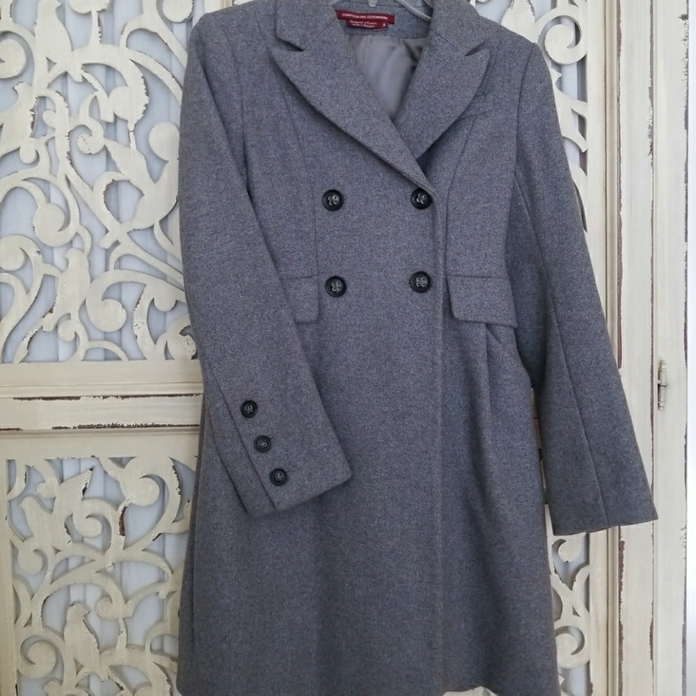 Heather gray wool coat