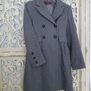Heather gray wool coat