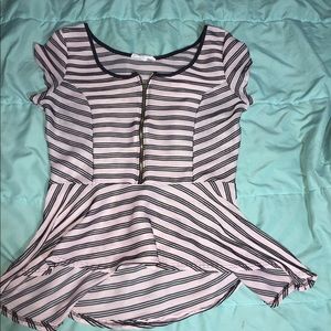 See through peplum blouse