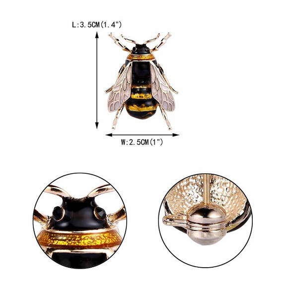 Only ships with $15 orders. Black Cicada Brooch - Picture 6 of 6