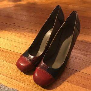 Tory Burch color block heels size 9.5