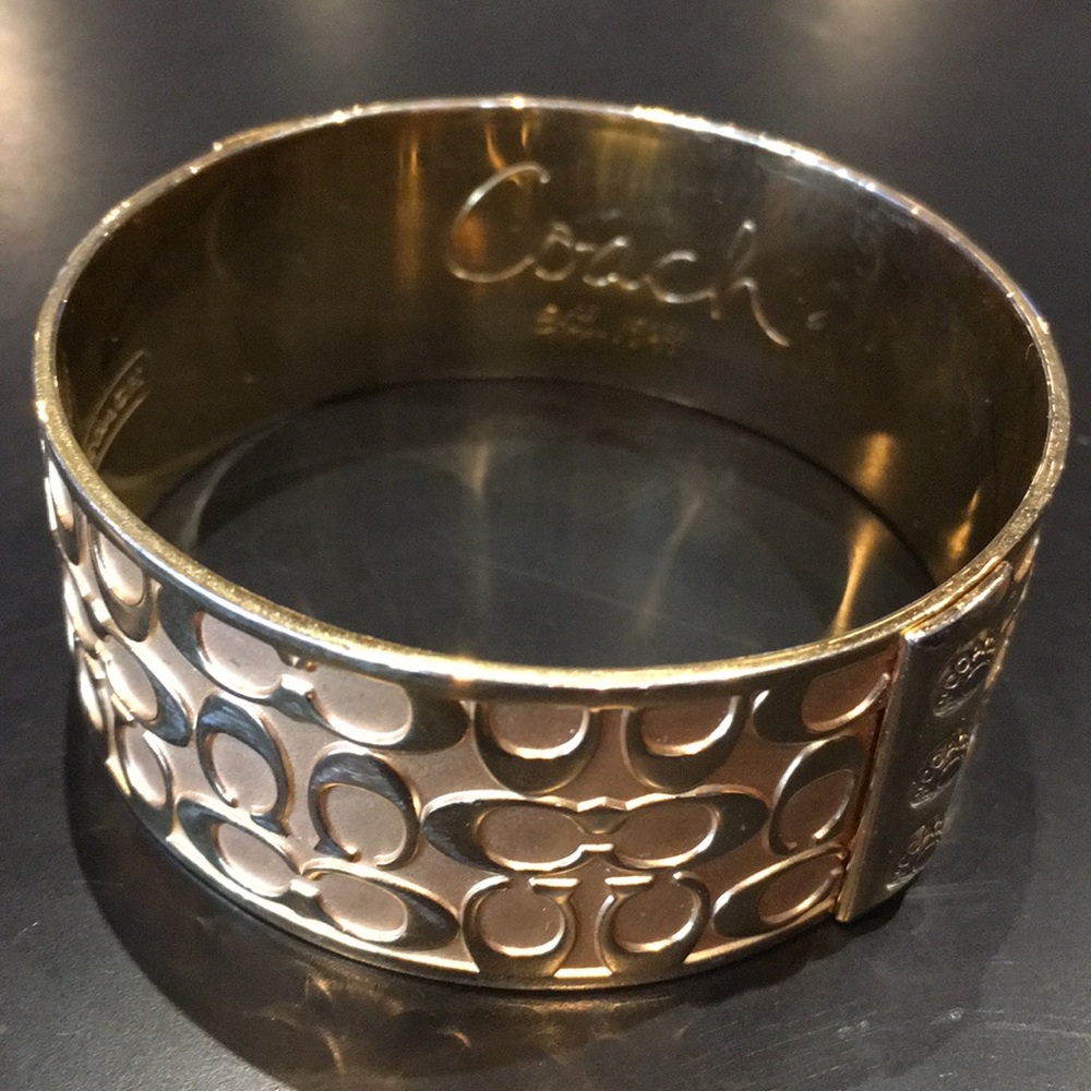 Coach bangle bracelet with signature print pattern